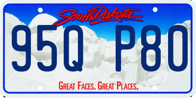 SD license plate 95QP80