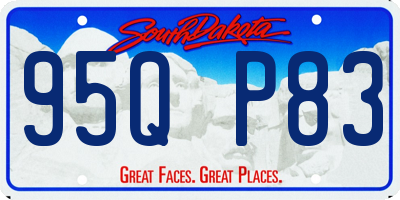 SD license plate 95QP83