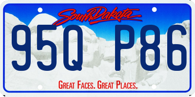 SD license plate 95QP86