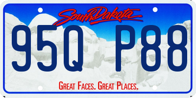 SD license plate 95QP88