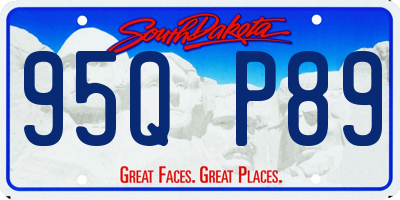 SD license plate 95QP89