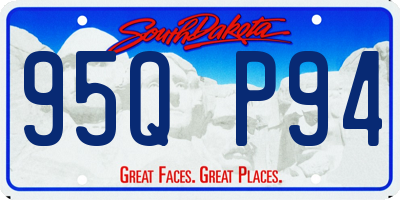 SD license plate 95QP94