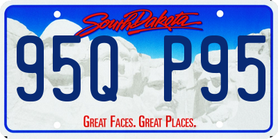 SD license plate 95QP95