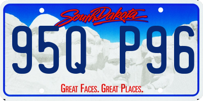 SD license plate 95QP96