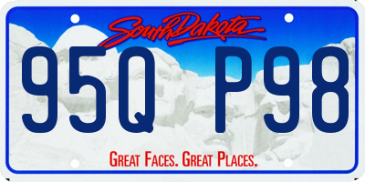 SD license plate 95QP98