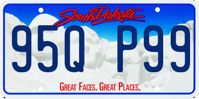 SD license plate 95QP99