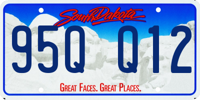 SD license plate 95QQ12