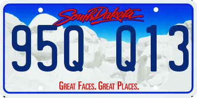 SD license plate 95QQ13