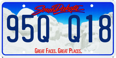 SD license plate 95QQ18