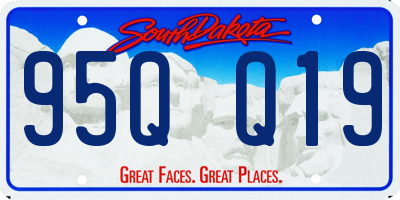SD license plate 95QQ19