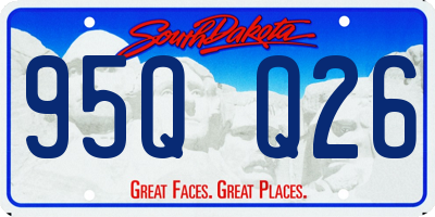 SD license plate 95QQ26