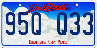 SD license plate 95QQ33