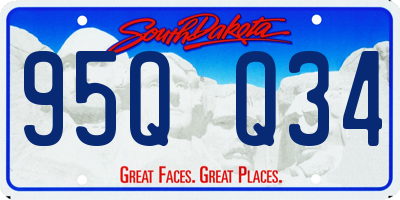 SD license plate 95QQ34
