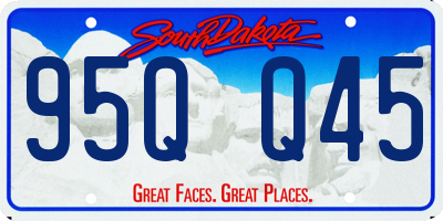 SD license plate 95QQ45