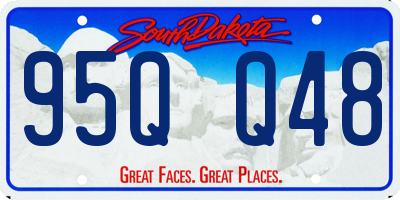 SD license plate 95QQ48