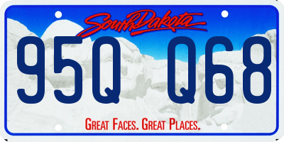 SD license plate 95QQ68