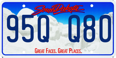SD license plate 95QQ80
