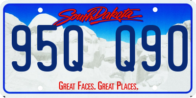 SD license plate 95QQ90