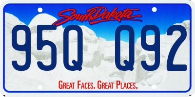 SD license plate 95QQ92