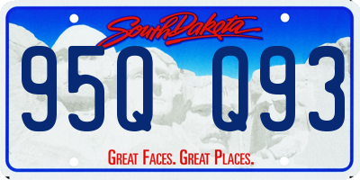 SD license plate 95QQ93