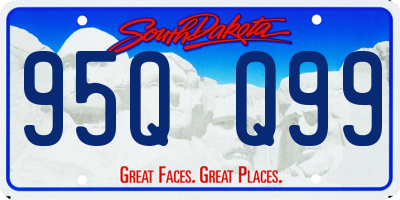 SD license plate 95QQ99