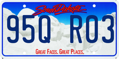 SD license plate 95QR03