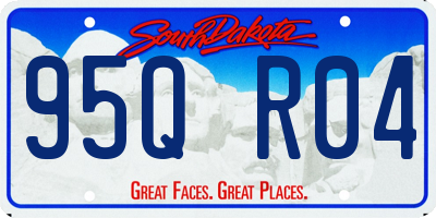 SD license plate 95QR04