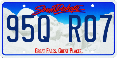 SD license plate 95QR07