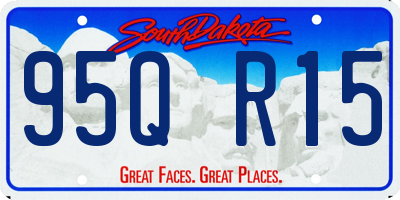 SD license plate 95QR15