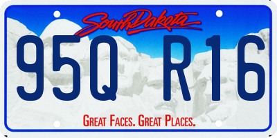 SD license plate 95QR16