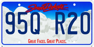 SD license plate 95QR20