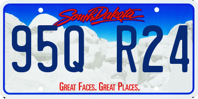 SD license plate 95QR24