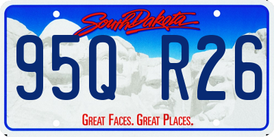 SD license plate 95QR26