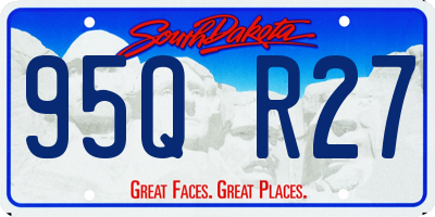 SD license plate 95QR27