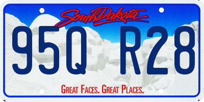 SD license plate 95QR28