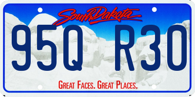 SD license plate 95QR30