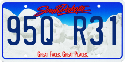 SD license plate 95QR31