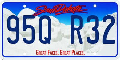 SD license plate 95QR32