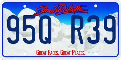 SD license plate 95QR39