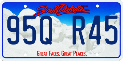 SD license plate 95QR45
