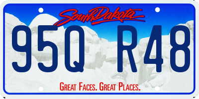 SD license plate 95QR48