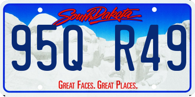 SD license plate 95QR49