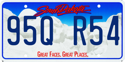 SD license plate 95QR54