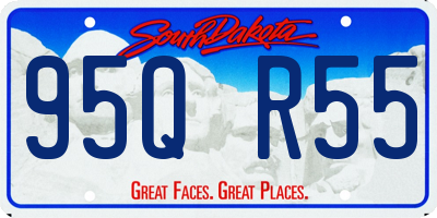 SD license plate 95QR55