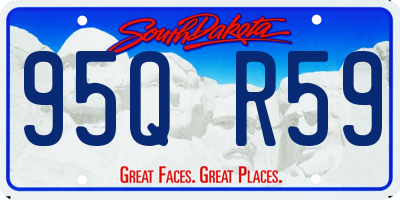 SD license plate 95QR59