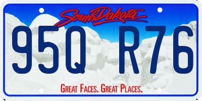 SD license plate 95QR76