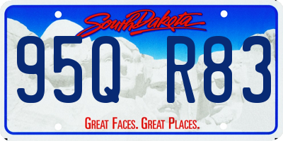 SD license plate 95QR83