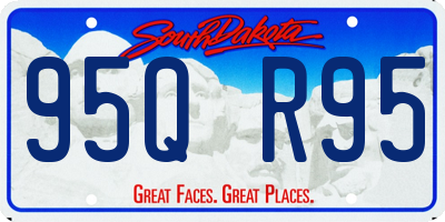 SD license plate 95QR95