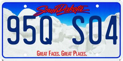 SD license plate 95QS04