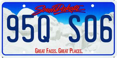 SD license plate 95QS06